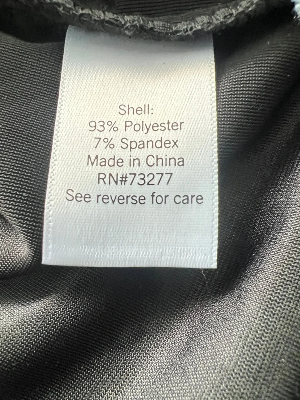 Nine West Faux Wrap Dress Black Velour w/ Tiny Silver Beads & Tie Belt - Size XL - Picture 6 of 12